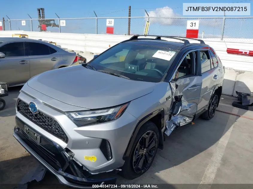 2022 Toyota Rav4 Prime Xse VIN: JTMFB3FV2ND087215 Lot: 40347234