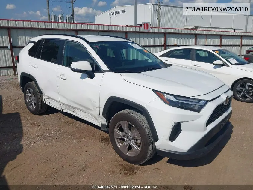 2022 Toyota Rav4 Xle VIN: 2T3W1RFV0NW206310 Lot: 40347571