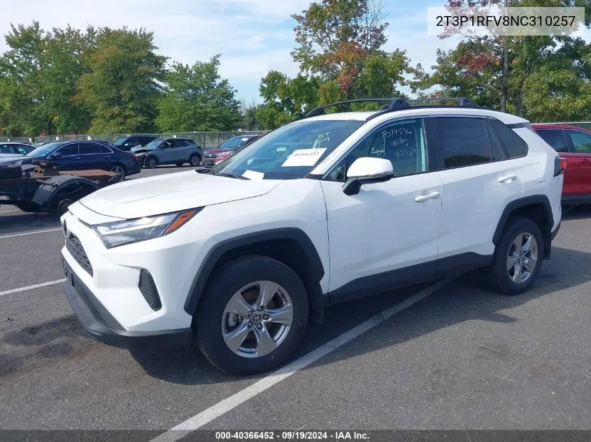 2022 Toyota Rav4 Xle VIN: 2T3P1RFV8NC310257 Lot: 40366452