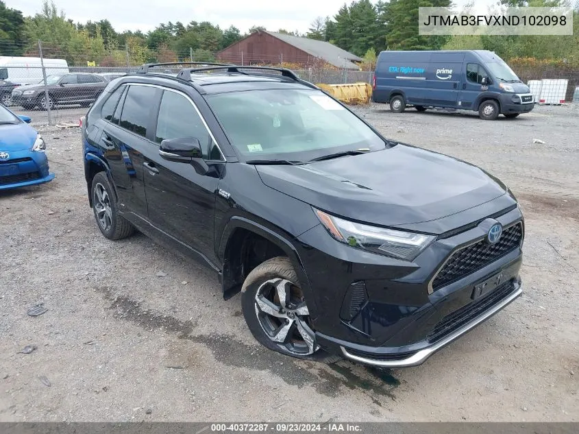 2022 Toyota Rav4 Prime Se VIN: JTMAB3FVXND102098 Lot: 40372287