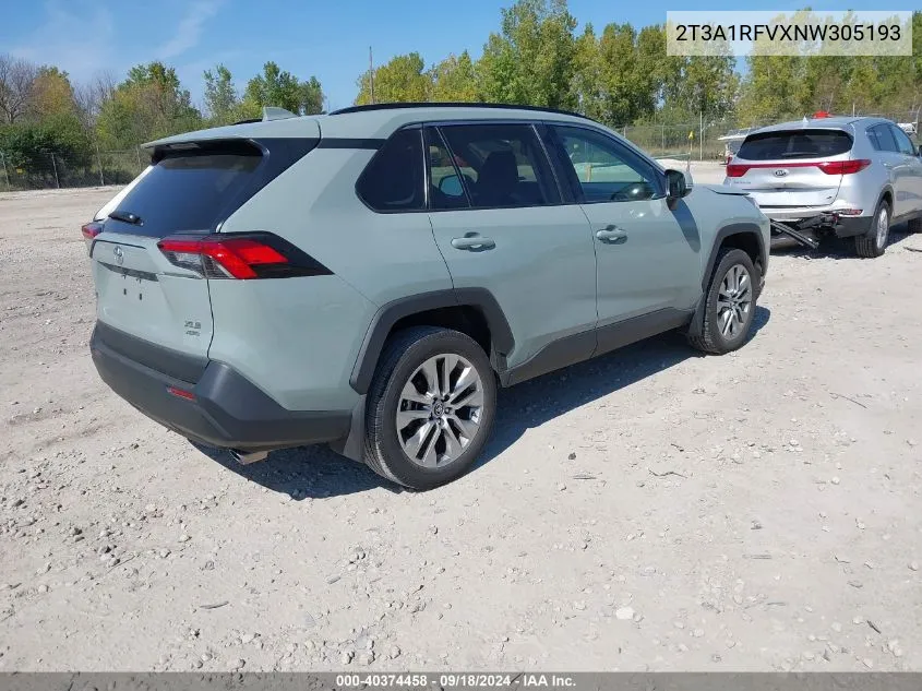 2022 Toyota Rav4 Xle Premium VIN: 2T3A1RFVXNW305193 Lot: 40374458