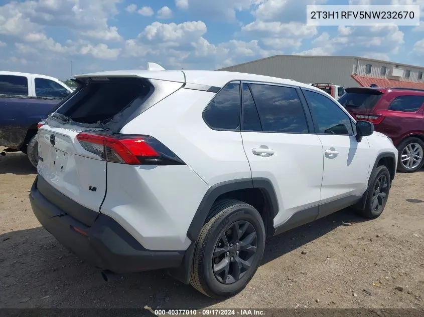 2T3H1RFV5NW232670 2022 Toyota Rav4 Le