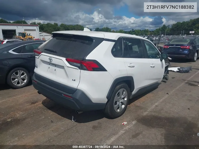 2022 Toyota Rav4 Le VIN: 2T3H1RFV7NC188382 Lot: 40387724