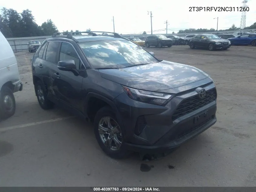 2022 Toyota Rav4 Xle/Xle Premium VIN: 2T3P1RFV2NC311260 Lot: 40602467