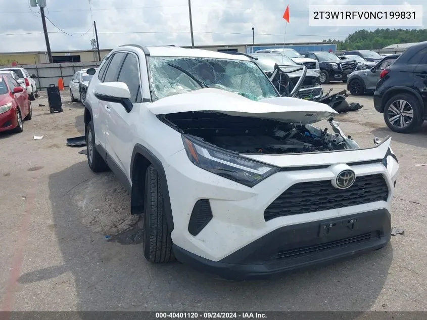 2022 Toyota Rav4 Xle/Xle Premium VIN: 2T3W1RFV0NC199831 Lot: 40401120