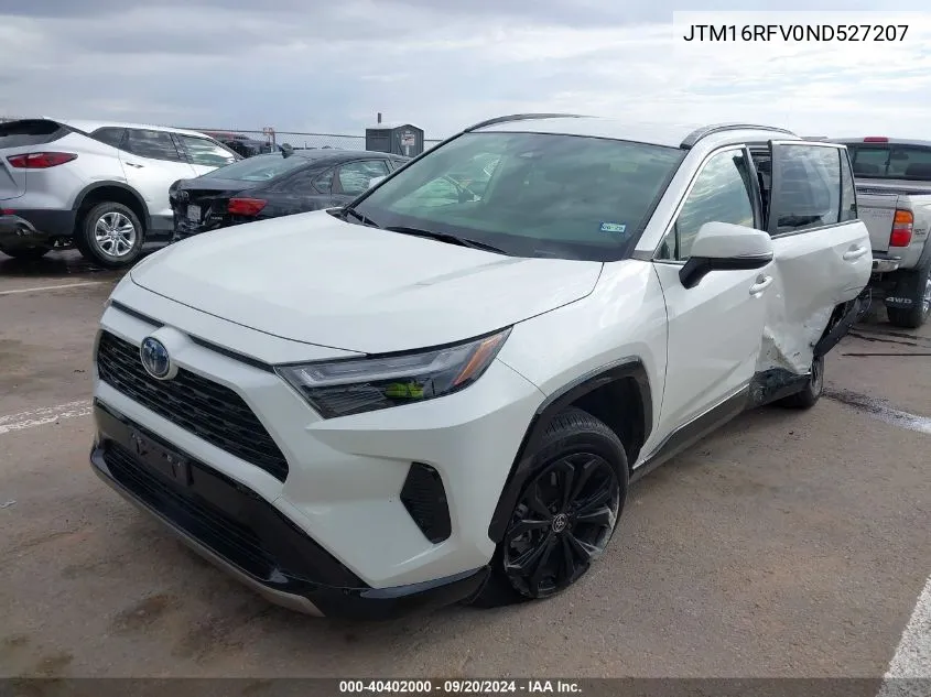 2022 Toyota Rav4 Hybrid Se VIN: JTM16RFV0ND527207 Lot: 40402000