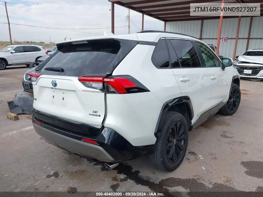 2022 Toyota Rav4 Hybrid Se VIN: JTM16RFV0ND527207 Lot: 40402000