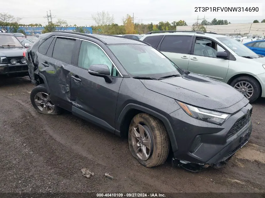 2T3P1RFV0NW314690 2022 Toyota Rav4 Xle