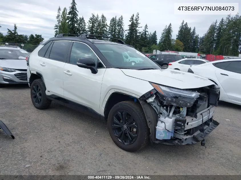 2022 Toyota Rav4 Hybrid Xse VIN: 4T3E6RFV7NU084073 Lot: 40411129