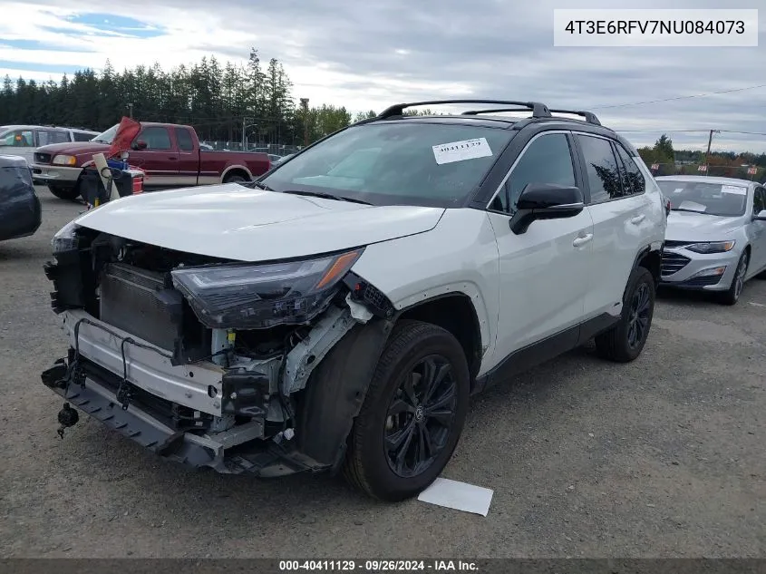 2022 Toyota Rav4 Hybrid Xse VIN: 4T3E6RFV7NU084073 Lot: 40411129