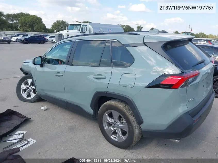 2022 Toyota Rav4 Xle VIN: 2T3W1RFV6NW197757 Lot: 40415211