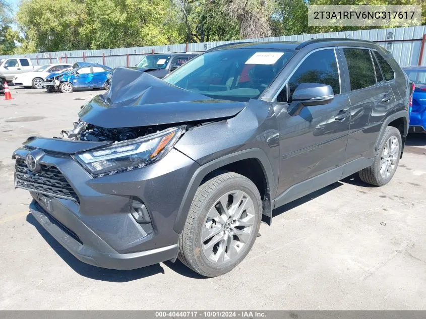 2T3A1RFV6NC317617 2022 Toyota Rav4 Xle Premium