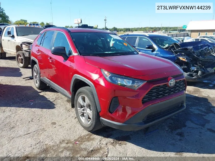 2022 Toyota Rav4 Hybrid Le VIN: 2T3LWRFVXNW144239 Lot: 40449448