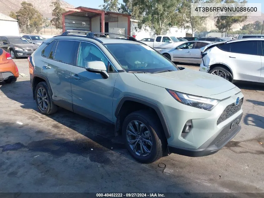 2022 Toyota Rav4 Hybrid Xle Premium VIN: 4T3B6RFV9NU088600 Lot: 40452222