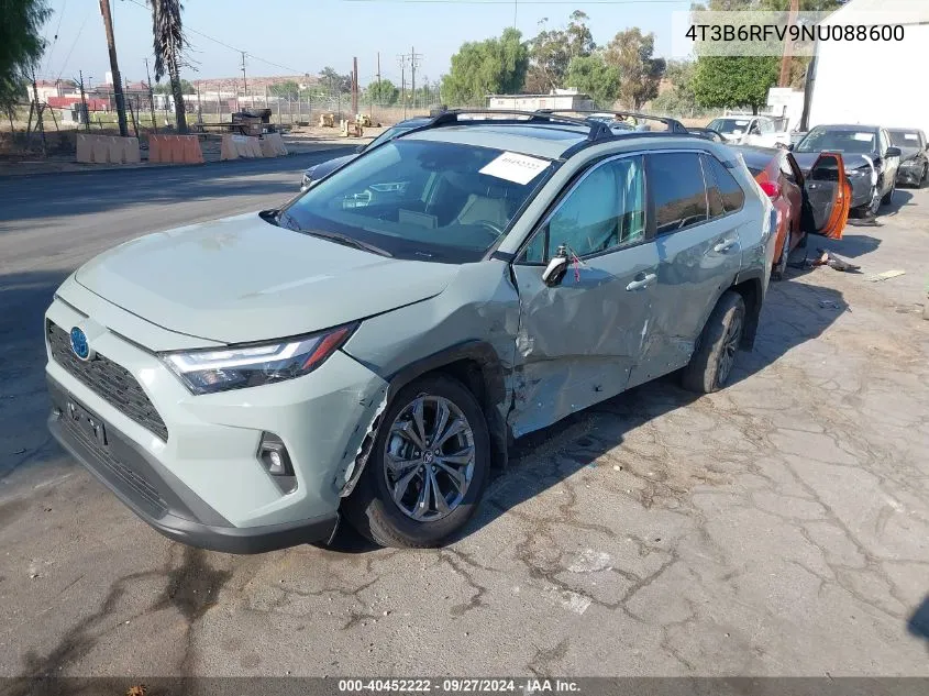 4T3B6RFV9NU088600 2022 Toyota Rav4 Hybrid Xle Premium