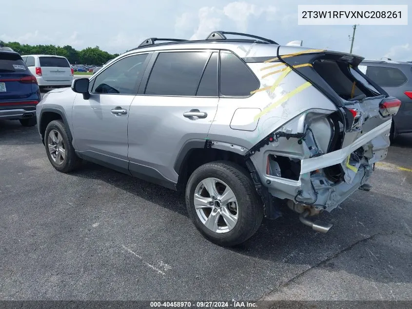 2T3W1RFVXNC208261 2022 Toyota Rav4 Xle