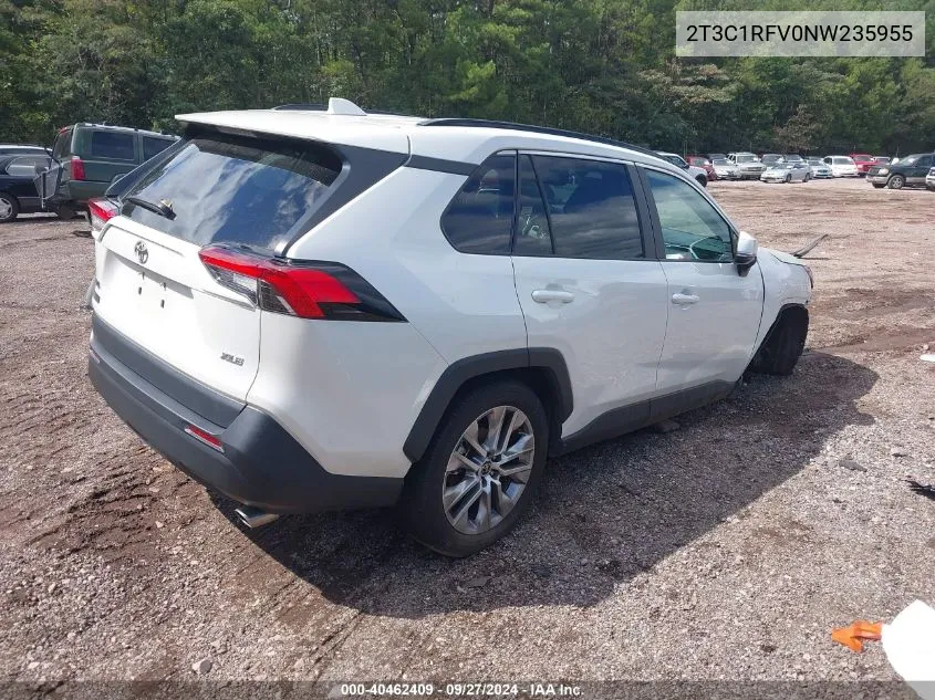 2022 Toyota Rav4 Xle Premium VIN: 2T3C1RFV0NW235955 Lot: 40462409