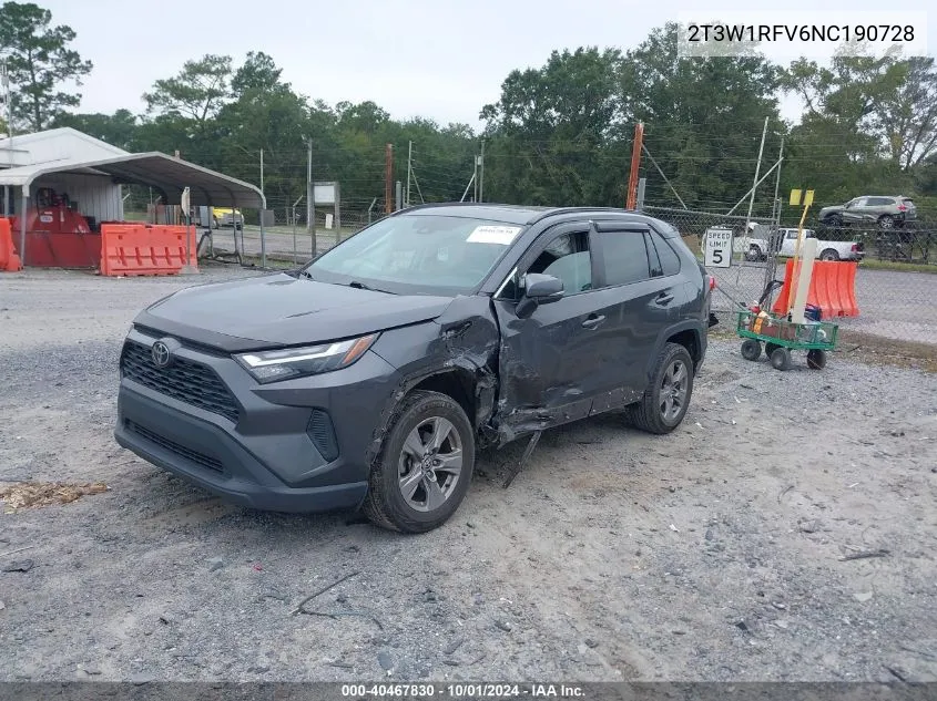 2T3W1RFV6NC190728 2022 Toyota Rav4 Xle