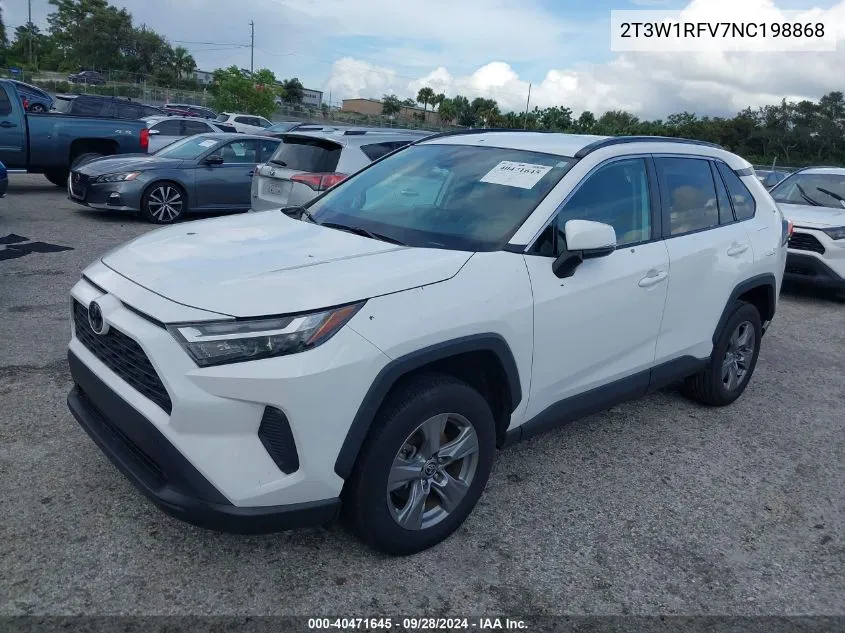 2022 Toyota Rav4 Xle VIN: 2T3W1RFV7NC198868 Lot: 40471645