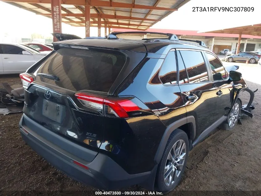 2022 Toyota Rav4 Xle Premium VIN: 2T3A1RFV9NC307809 Lot: 40473500