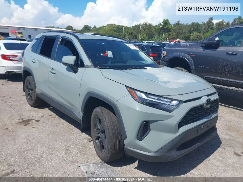 2022 Toyota Rav4 Xle VIN: 2T3W1RFVXNW191198 Lot: 40474441