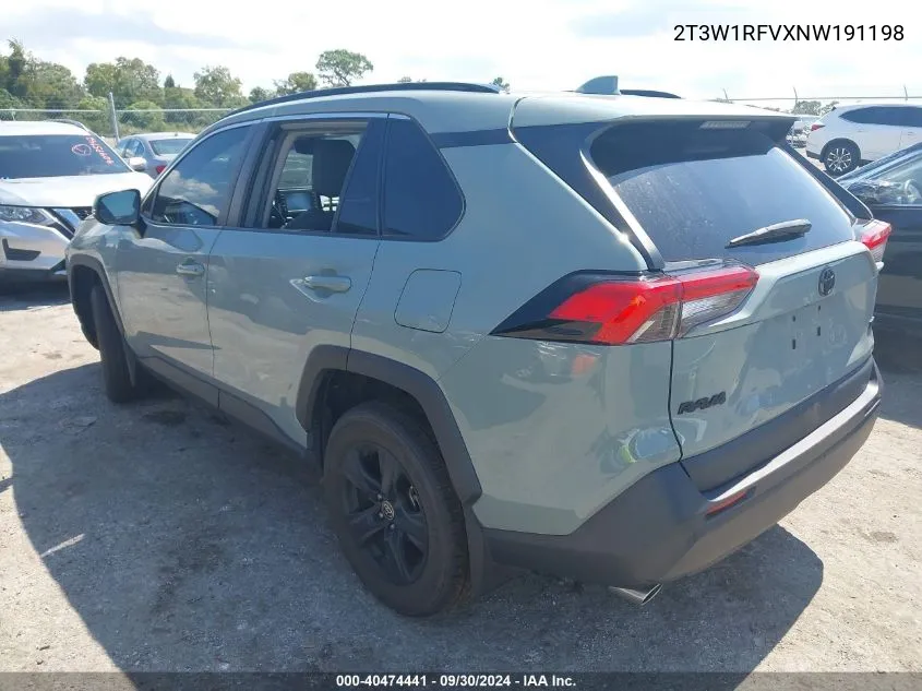 2022 Toyota Rav4 Xle VIN: 2T3W1RFVXNW191198 Lot: 40474441