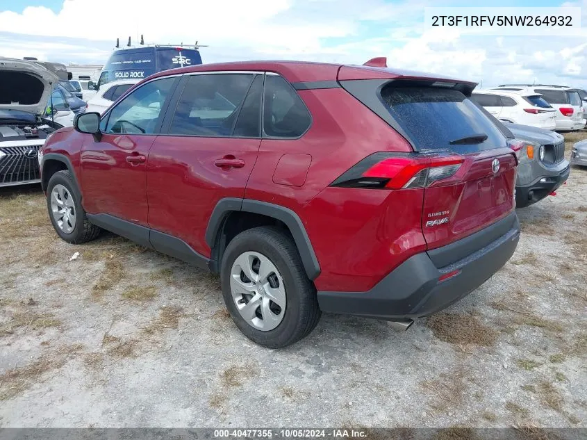 2022 Toyota Rav4 Le VIN: 2T3F1RFV5NW264932 Lot: 40477355