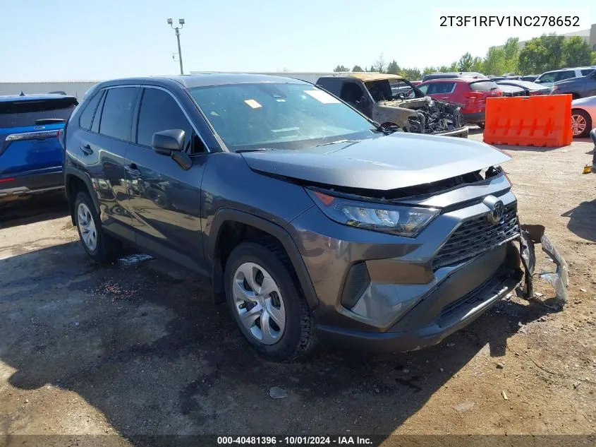 2022 Toyota Rav4 Le VIN: 2T3F1RFV1NC278652 Lot: 40481396