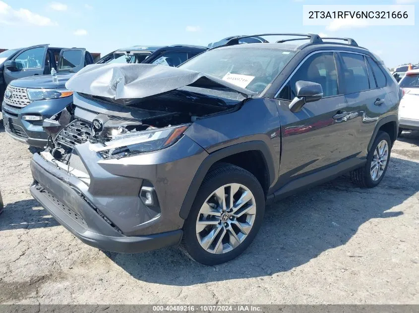 2022 Toyota Rav4 Xle Premium VIN: 2T3A1RFV6NC321666 Lot: 40489216