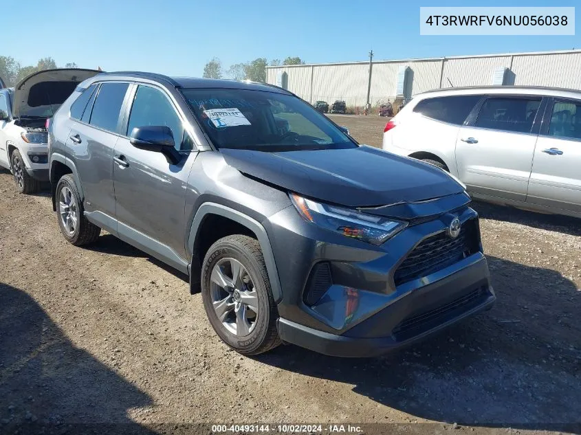 2022 Toyota Rav4 Hybrid Xle VIN: 4T3RWRFV6NU056038 Lot: 40493144