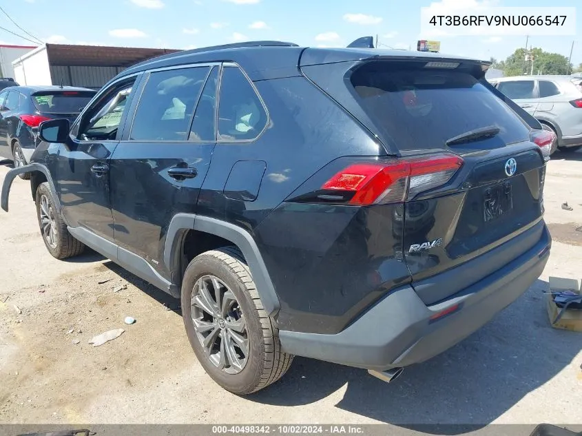 2022 Toyota Rav4 Xle Premium Hybrid VIN: 4T3B6RFV9NU066547 Lot: 40498342