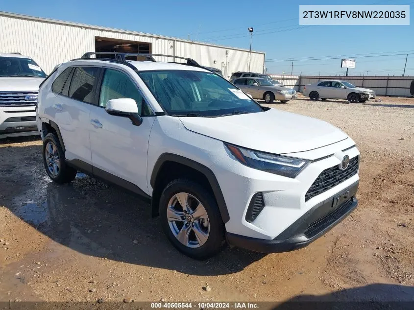 2022 Toyota Rav4 Xle VIN: 2T3W1RFV8NW220035 Lot: 40505544