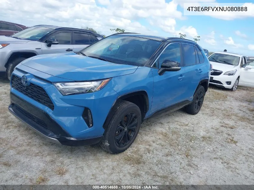 2022 Toyota Rav4 Xse VIN: 4T3E6RFVXNU080888 Lot: 40514688