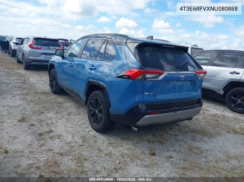 2022 Toyota Rav4 Xse VIN: 4T3E6RFVXNU080888 Lot: 40514688