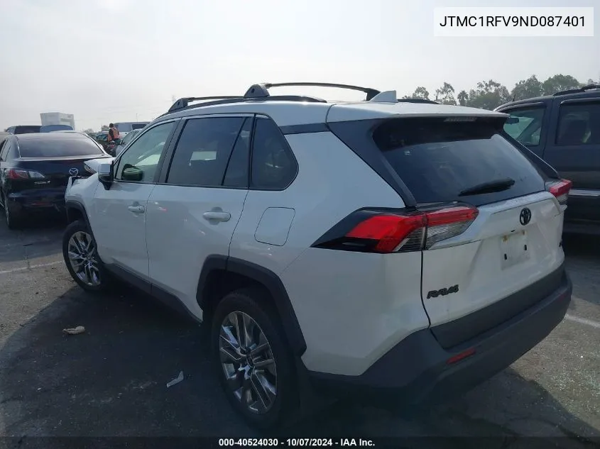 2022 Toyota Rav4 Xle Premium VIN: JTMC1RFV9ND087401 Lot: 40524030