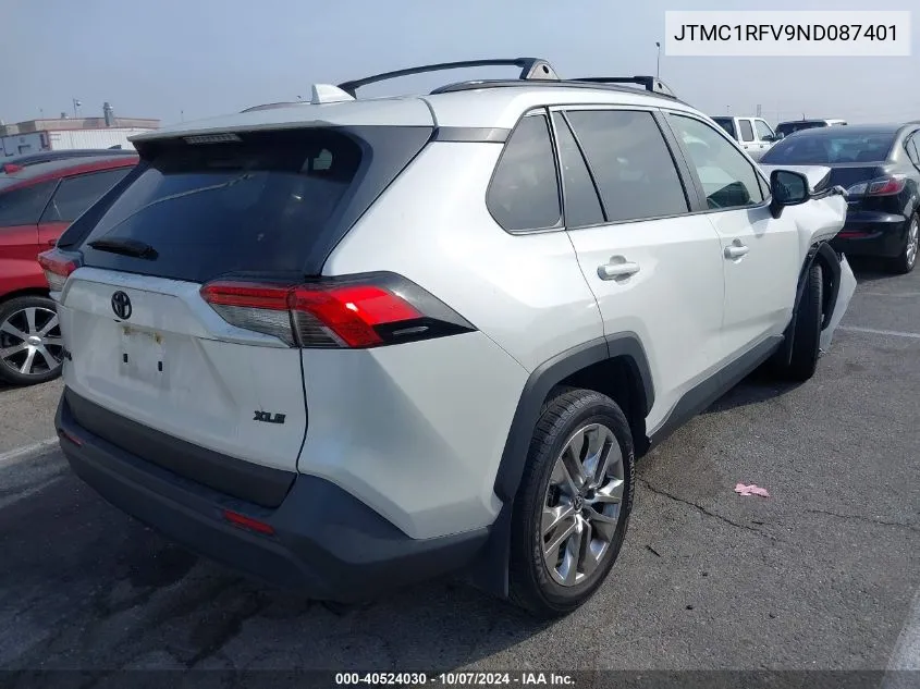 2022 Toyota Rav4 Xle Premium VIN: JTMC1RFV9ND087401 Lot: 40524030