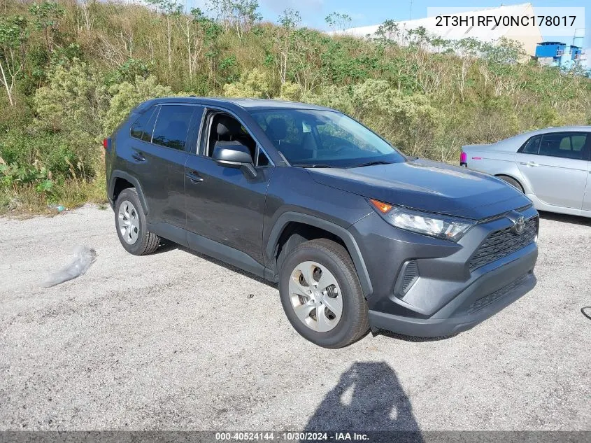 2T3H1RFV0NC178017 2022 Toyota Rav4 Le