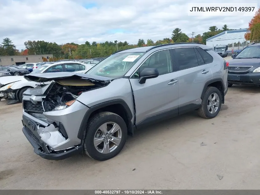 2022 Toyota Rav4 Hybrid Le VIN: JTMLWRFV2ND149397 Lot: 40532797