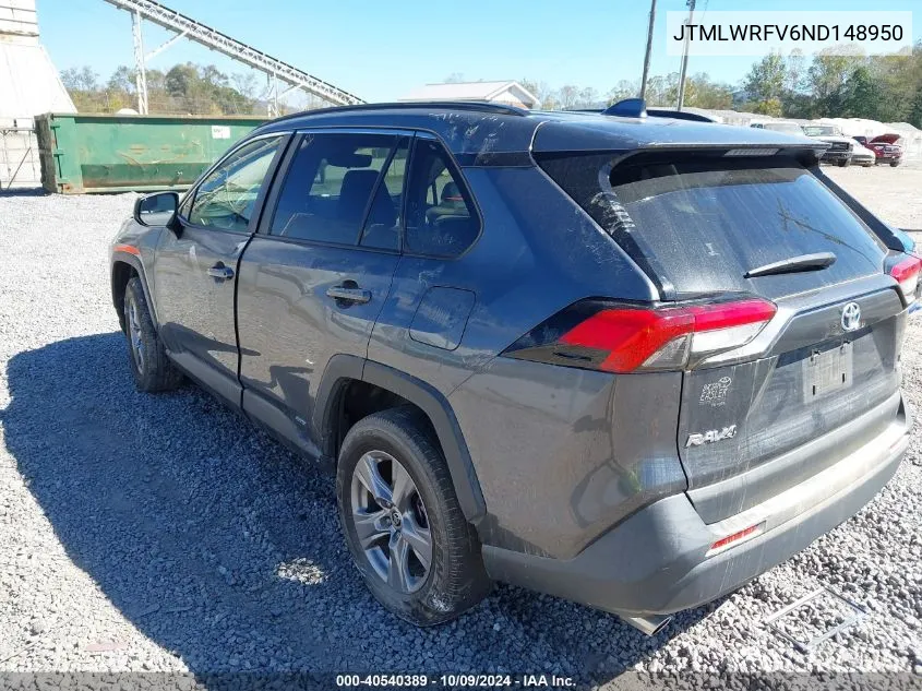 2022 Toyota Rav4 Hybrid Le VIN: JTMLWRFV6ND148950 Lot: 40540389