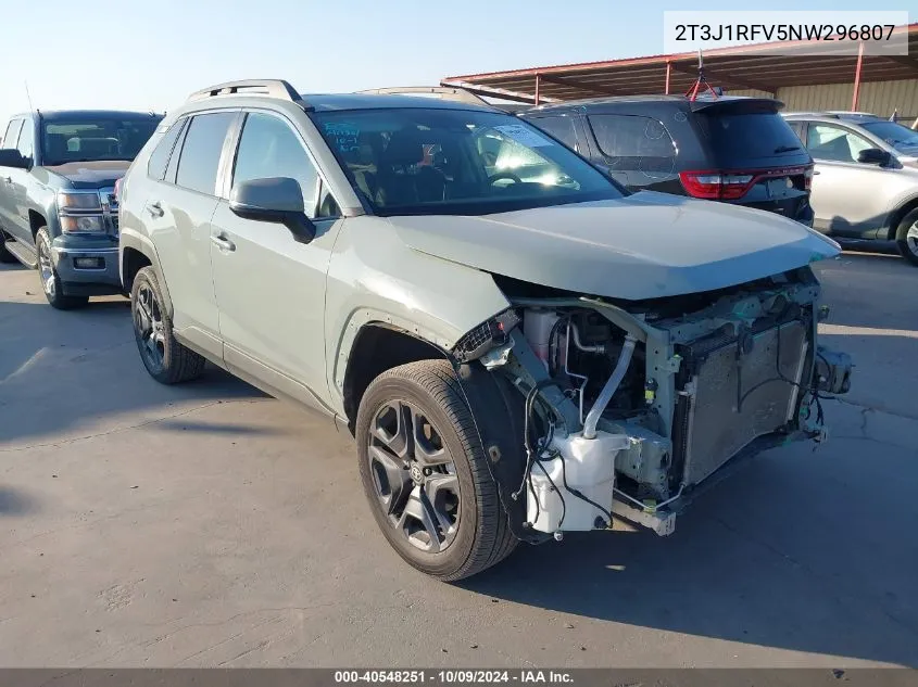 2022 Toyota Rav4 Adventure/Trd Off Road VIN: 2T3J1RFV5NW296807 Lot: 40548251