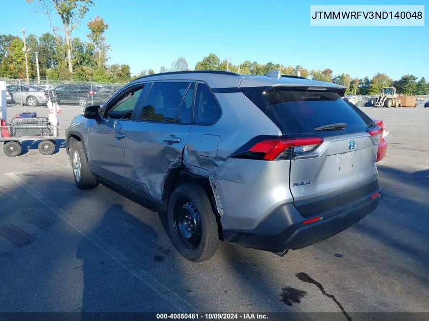 2022 Toyota Rav4 Hybrid Le VIN: JTMMWRFV3ND140048 Lot: 40550481