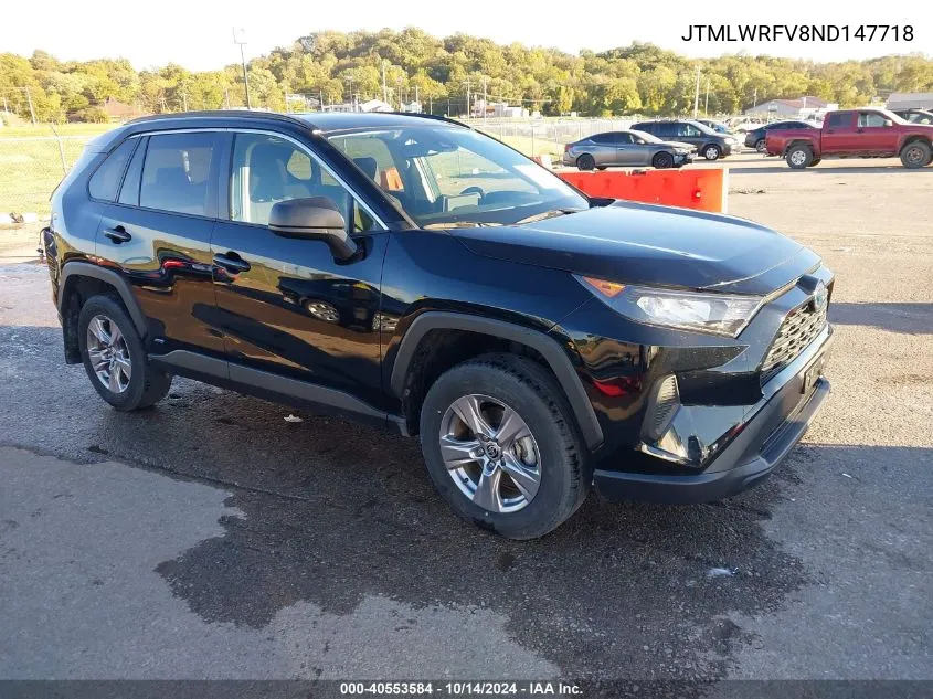 2022 Toyota Rav4 Hybrid Le VIN: JTMLWRFV8ND147718 Lot: 40553584