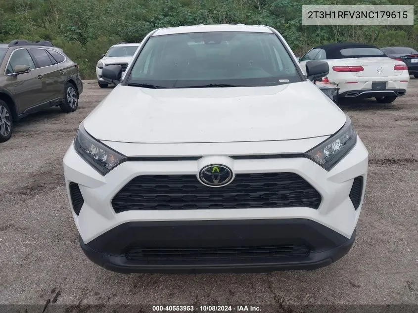 2022 Toyota Rav4 Le VIN: 2T3H1RFV3NC179615 Lot: 40553953