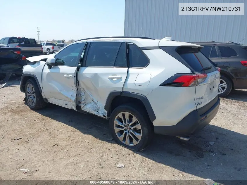 2022 Toyota Rav4 Xle Premium VIN: 2T3C1RFV7NW210731 Lot: 40560679