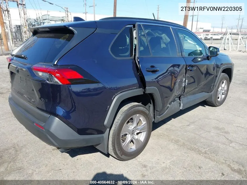 2022 Toyota Rav4 Xle VIN: 2T3W1RFV0NW220305 Lot: 40564632