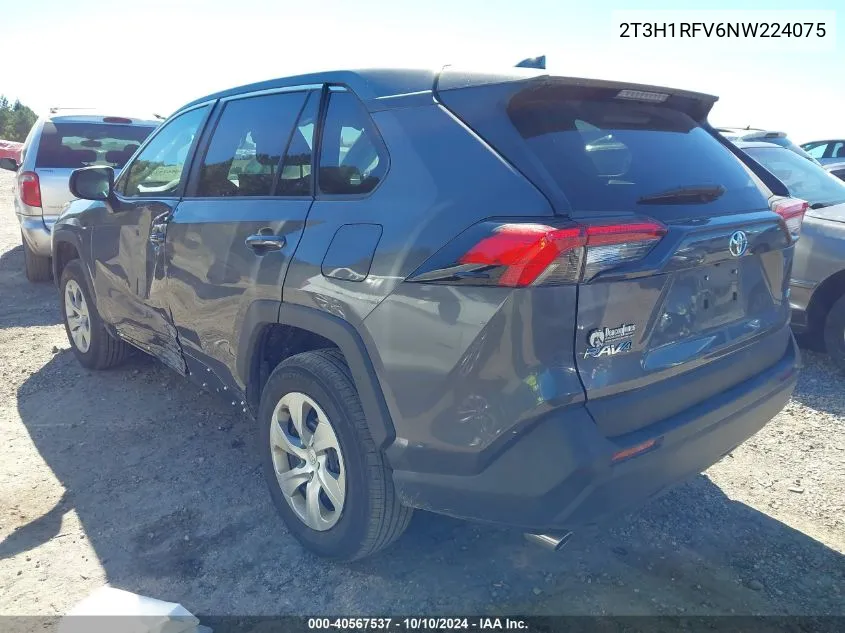 2022 Toyota Rav4 Le VIN: 2T3H1RFV6NW224075 Lot: 40567537