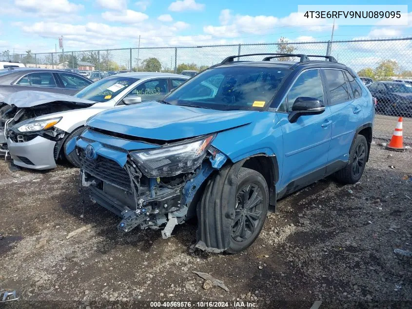 2022 Toyota Rav4 Hybrid Xse VIN: 4T3E6RFV9NU089095 Lot: 40569576