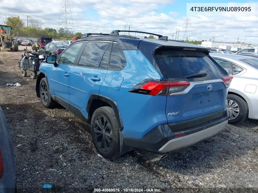 2022 Toyota Rav4 Hybrid Xse VIN: 4T3E6RFV9NU089095 Lot: 40569576