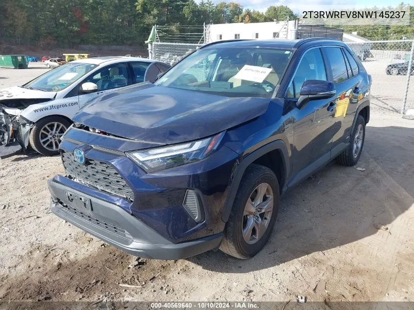 2022 Toyota Rav4 Xle Hybrid VIN: 2T3RWRFV8NW145237 Lot: 40569640