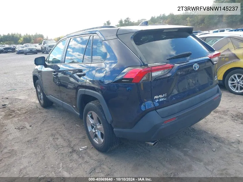 2022 Toyota Rav4 Xle Hybrid VIN: 2T3RWRFV8NW145237 Lot: 40569640